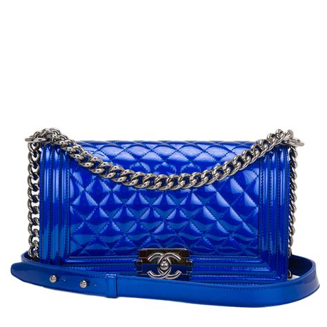 chanel metallic blue bag|chanel official website bags.